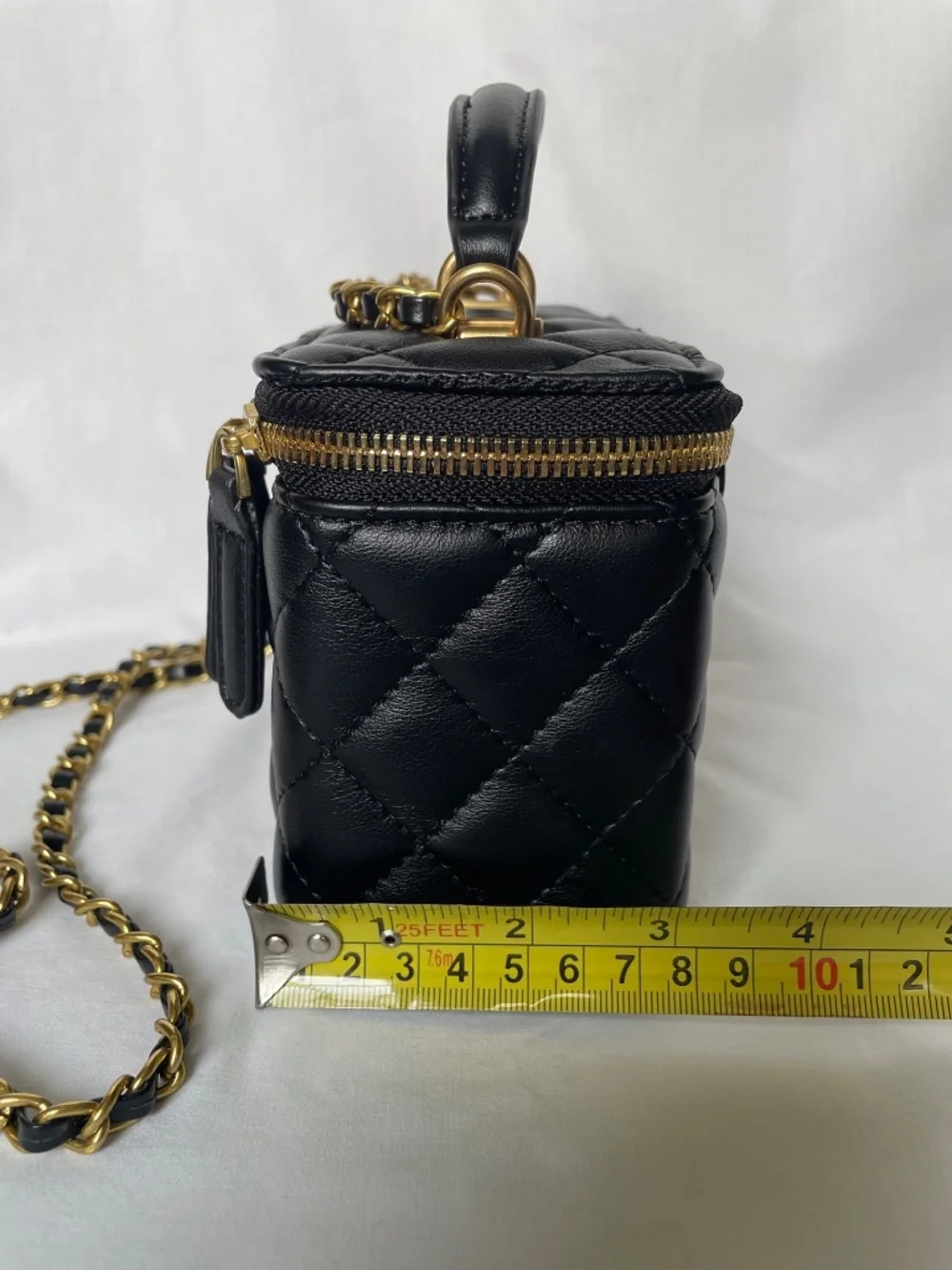 Chanel GWP Makeup Vanity Case Gold Chain Top Handle
